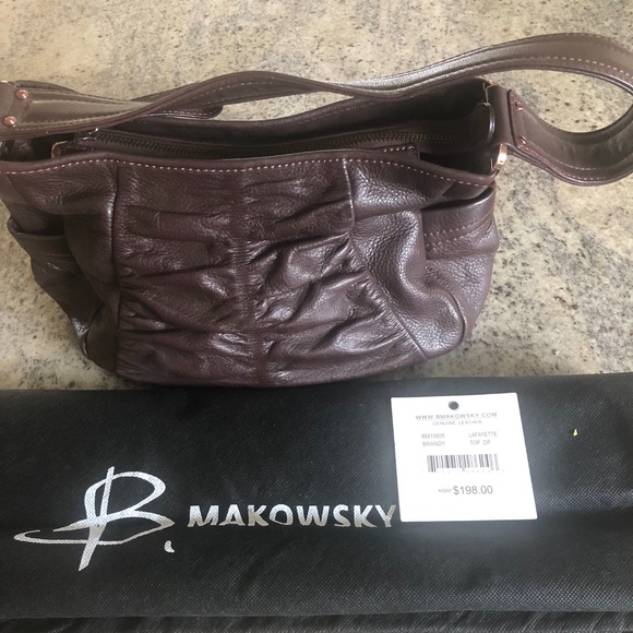 B Makowsky Chocolate brown handbag - Picture 1 of 7
